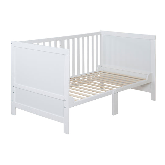 Lit évolutif EASY SLEEP 70x140 - Coins de transformation inclus - Hauteur réglables - Blanc