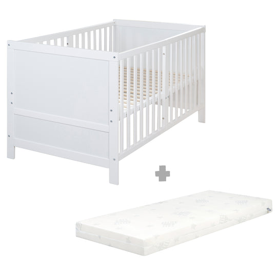 Lit évolutif EASY SLEEP 70x140 - Coins de transformation inclus - Hauteur réglables - Blanc