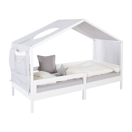 Ciel de lit neutre 90 x 200 cm avec 2 taies - Gris