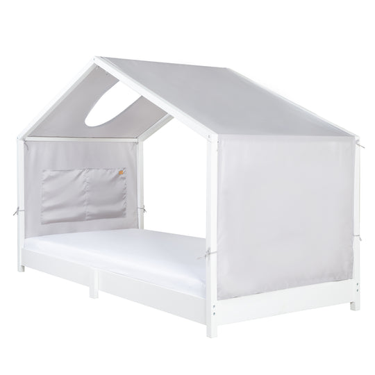 Ciel de lit neutre 90 x 200 cm avec 2 taies - Gris