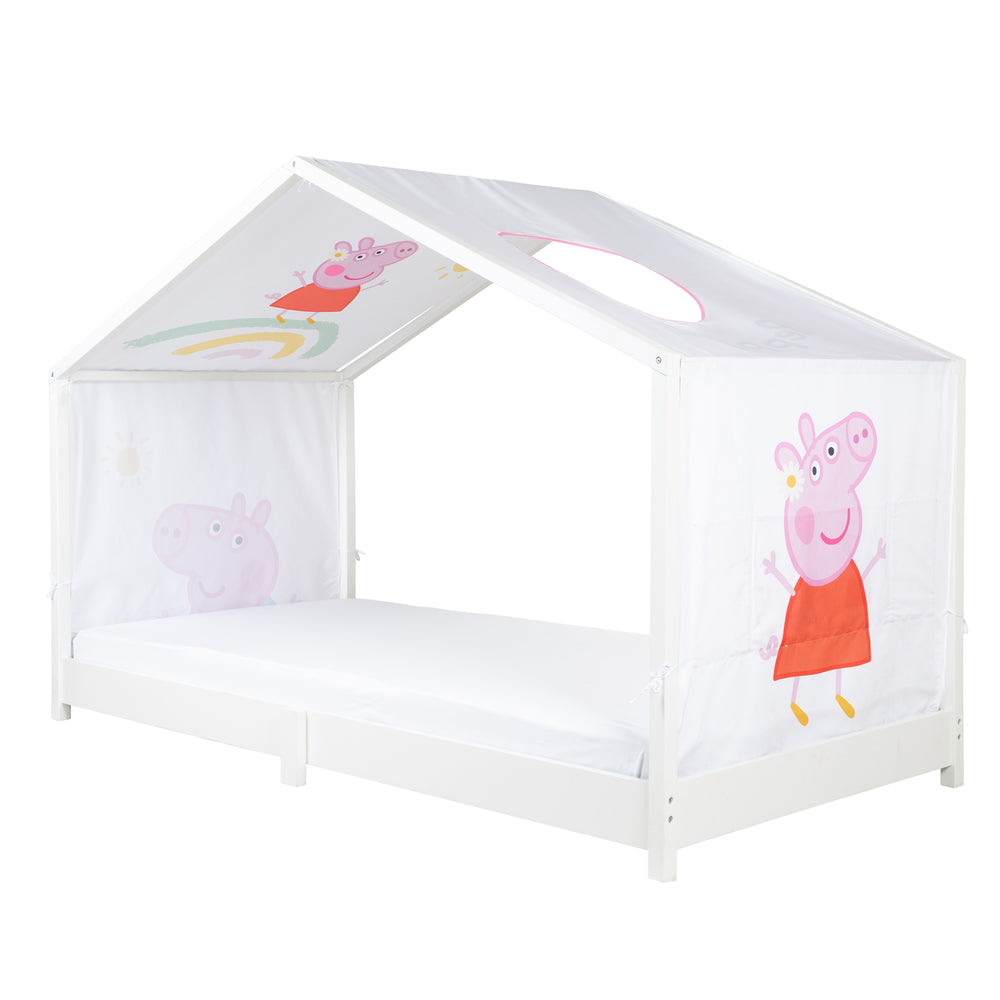 Funda de cama 90 x 200 cm 'Peppa Pig' - rosa / blanco
