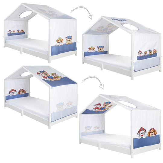 Copri letto 90 x 200 cm 'Paw Patrol' - bianco / blu
