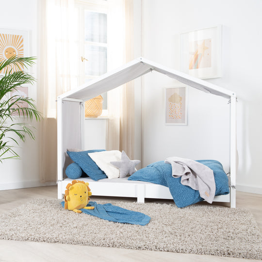 Ciel de lit neutre 70 x 140 cm avec 2 sacs - Gris