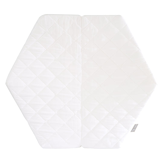 Playpen Mattress, Hexagonal, Playpen Mattress White, Quilted, LxWxH 112 x 97 x 4 cm