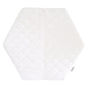 Matelas pour parc bébé, hexagonal, blanc, matelassé, L 112 x P 97 x H 4 cm