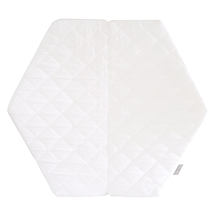 Materasso per box, esagonale, materasso bianco per box, trapuntato, L 112 x P 97 x A 4 cm