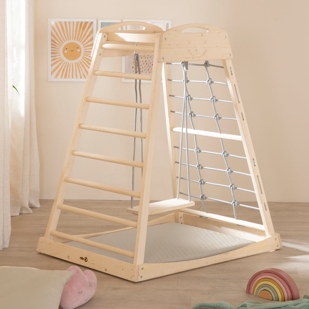 Tapis de jeu 'Luxe' 78 x 100 cm - Accessoires pour triangle et tour d'escalade - Beige