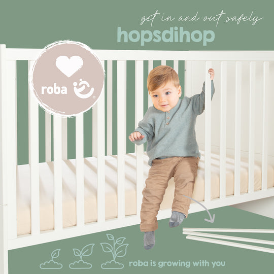 Ensemble de lit 70 x 140 cm 'Woodland Buddies' - Lit convertible pour enfant avec accessoires - Blanc / Vert