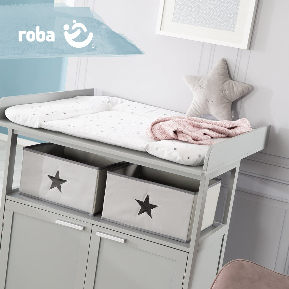 Wickelauflage 'Sternenzauber', abwischbare Wickelunterlage 85 x 75 cm, PU-beschichtet