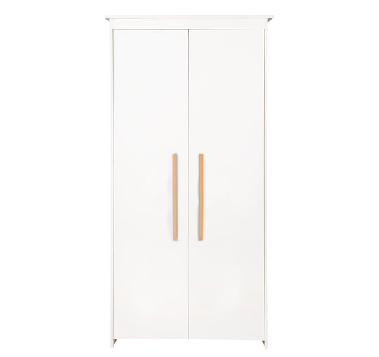 Kinderzimmer 'Lilo' - Kombi-Bett 70x140 + Wickelkommode + Kleiderschrank 2-türig - Weiß