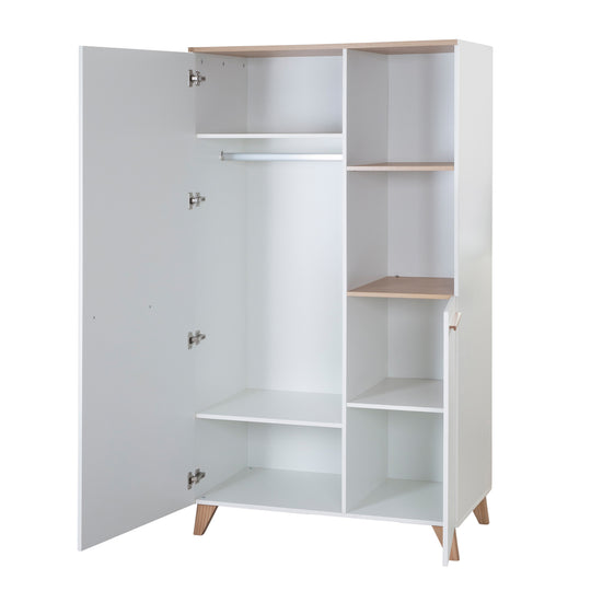 3-piece Baby Room 'Leon' - Modular Furniture Set - White / Othello Oak Finish