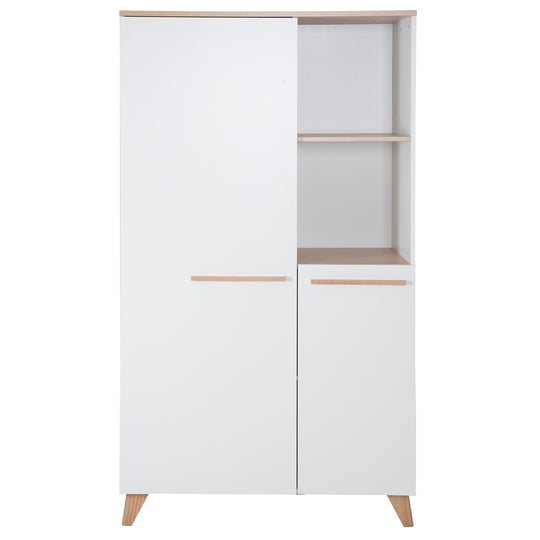 3-piece Baby Room 'Leon' - Modular Furniture Set - White / Othello Oak Finish