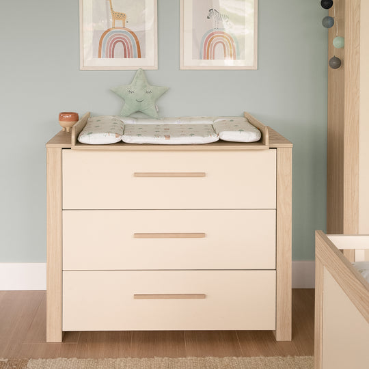 Juego de habitación infantil 3 pz 'Momo' - Tiradores de madera maciza - Cachemira / Roble Tristán