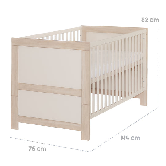 Juego de habitación infantil 3 pz 'Momo' - Tiradores de madera maciza - Cachemira / Roble Tristán