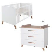 Furniture Set 'Ole', including Baby / Children's Bed 70 x 140 cm & Changing Table