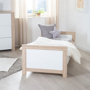 Furniture Set 'Malo' - Cot 70x140 & Changing Table - White / Oak Finish