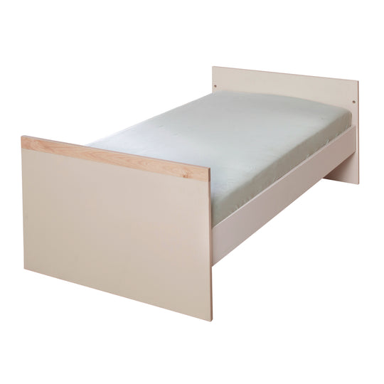 Furniture Set 'Jil' 2-piece - Convertible Baby Bed 70x140cm + Changing Dresser - Cashmere / Chestnut