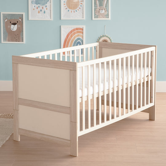 Conjunto de muebles 2 pz 'Momo' - Cuna 70x140 + Cambiador - Cashmere / Roble Tristan