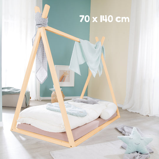 Cama tipi 70 x 140 cm - Cama Montessori de madera de bambú - Certificada FSC