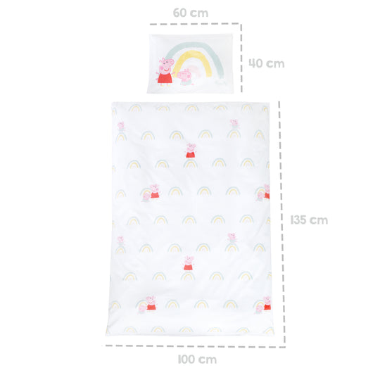 Children's Bed Linen 100 x 135 cm 'Paw Patrol' - Cotton - White / Blue