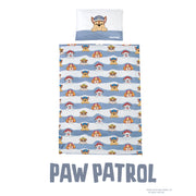 Linge de lit pour enfants 100 x 135 cm 'Pat' Patrouille' - en coton - Blanc / Bleu