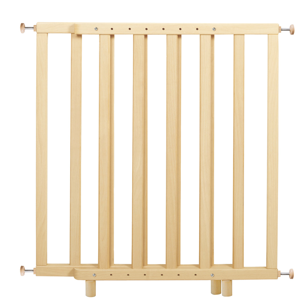 Barrière de protection pour porte à fixer, naturel, 62 - 106 cm, calandre d’escalier pour enfants