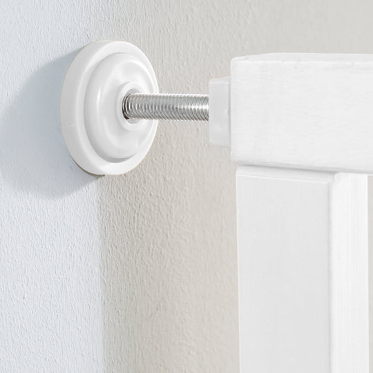 Barrière de protection pour porte à la pince, blanc, 62 - 106 cm, la grille d'escaliers