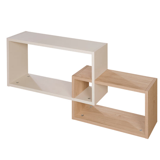 Wall Shelf with Open Compartments for Jil + Elis Series - Cashmere / Virgina Chestnut