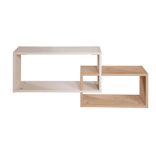 Wall Shelf with Open Compartments for Jil + Elis Series - Cashmere / Virgina Chestnut