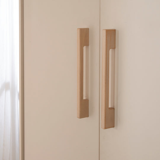 Wardrobe Jil 3-door with 2 Drawers - Cashmere / Chestnut