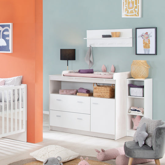 Changing Table 'Julia' Including Attachment, 2 Drawers, 1 Door, Changing Height 90.5 cm