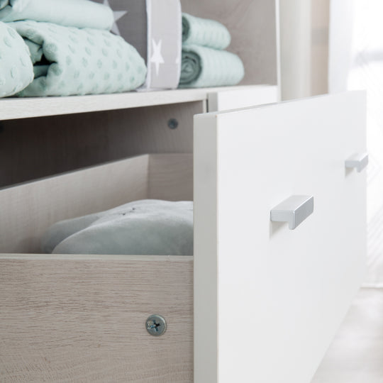 Changing Table 'Julia' Including Attachment, 2 Drawers, 1 Door, Changing Height 90.5 cm