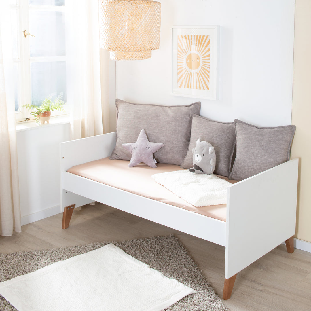 Lettino combinato 'Ole' 70 x 140 cm - regolabile/convertibile - incl. 3 pioli per uscire dal letto