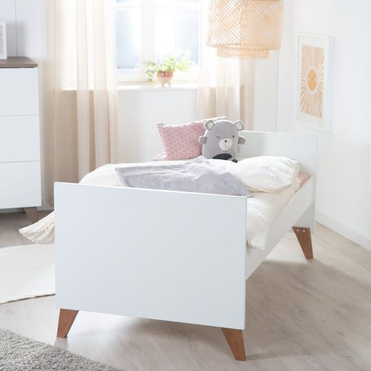 Lit combiné 'Ole' 70 x 140 cm - réglable/transformable - 3 barreaux coulissants incl.