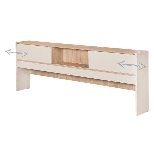 Cama con almacenamiento 'Elis' 90 x 200 - Cama infantil 4 pz - Cashmere / Virginia Chestnut