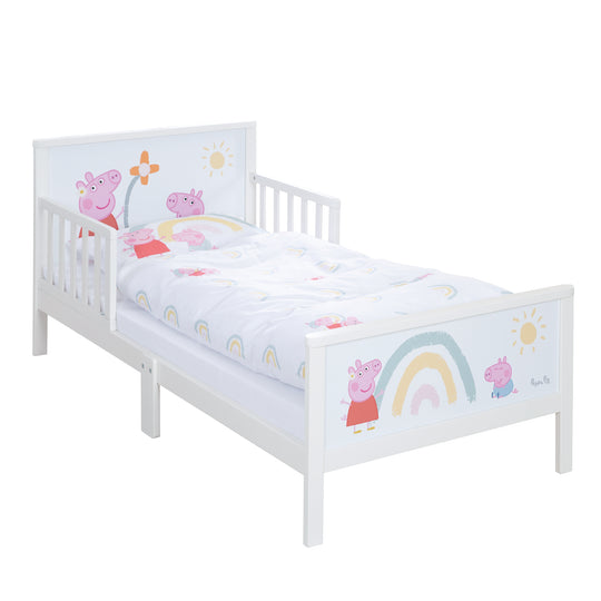 Toddler Themed Bed 'Peppa Pig' 70 x 140 cm Including Slatted Frame & Bed Linen
