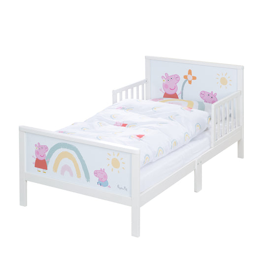 Toddler Themed Bed 'Peppa Pig' 70 x 140 cm Including Slatted Frame & Bed Linen