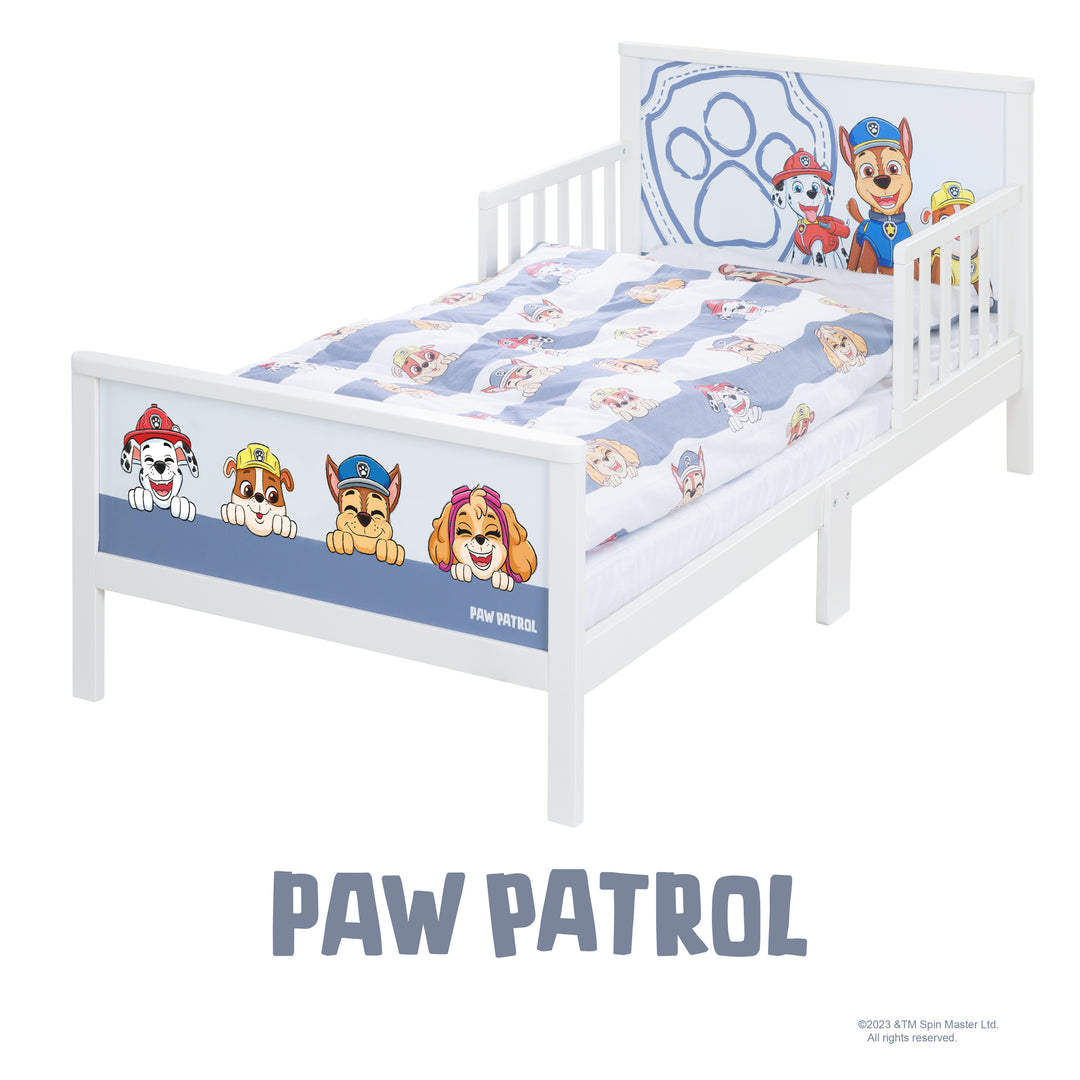 Cama temática para niños 'Paw Patrol' 70 x 140 cm incluida con somier y ropa de cama