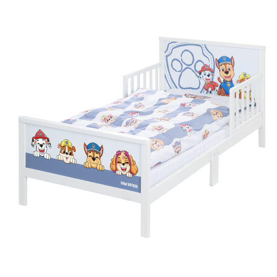 Cama temática para niños 'Paw Patrol' 70 x 140 cm incluida con somier y ropa de cama
