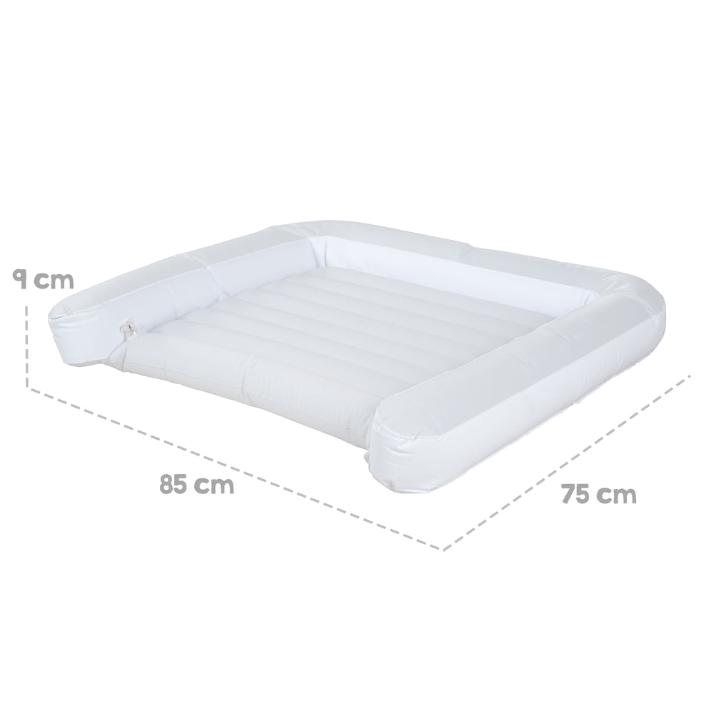 Almohadilla para cambiar pañales inflable 85 x 75 cm - Impermeable y fácil de limpiar - Blanco