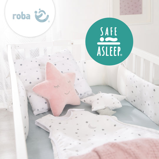 Babybettmatratze COMFORT AIR ROLL 'safe asleep®' mit Nässeschutz - Weiß