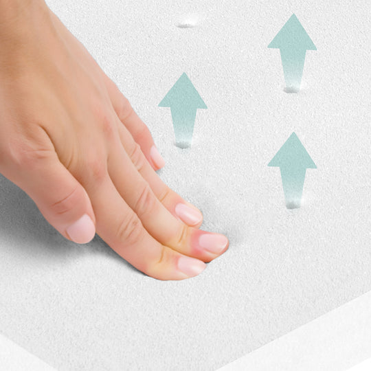 Babybettmatratze COMFORT AIR ROLL 'safe asleep®' mit Nässeschutz - Weiß