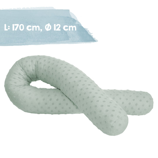 Set cadeau 'Lil Planet' - 3 pcs - Tour de lit bébé + Couverture + Doudou - Matériaux certifiés - Vert givré