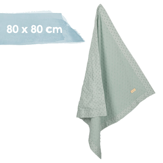 Set cadeau 'Lil Planet' - 3 pcs - Tour de lit bébé + Couverture + Doudou - Matériaux certifiés - Vert givré