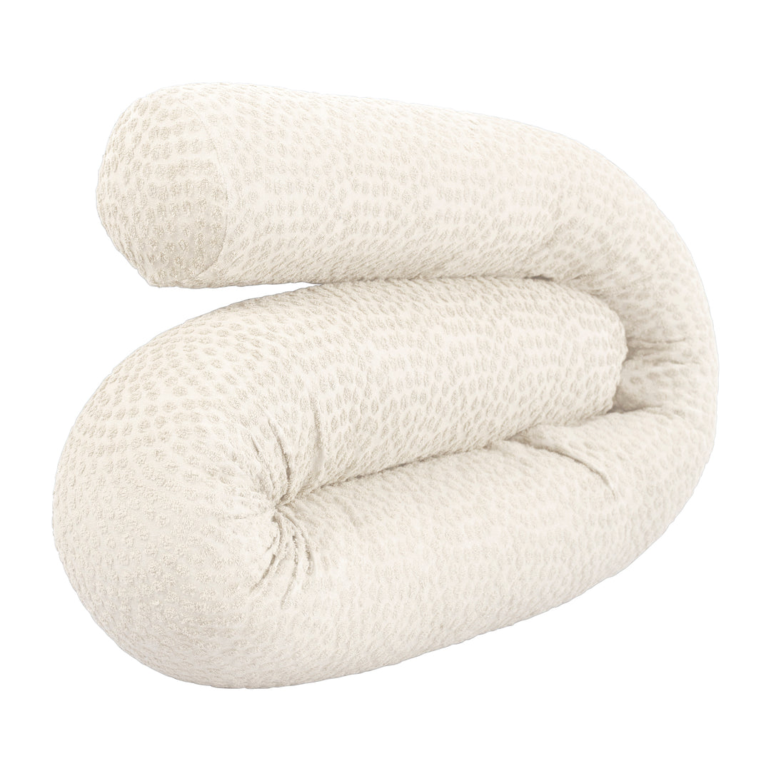 Bettschlange 'Seashells Oyster' 170 cm aus zertifizierter Bio-Baumwolle - Weiß