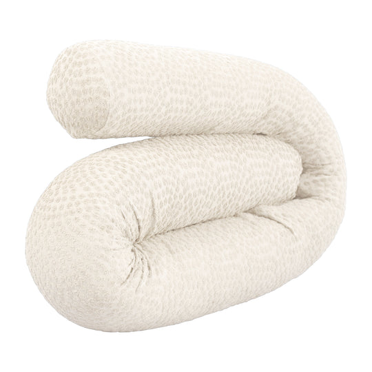 Bettschlange 'Seashells Oyster' 170 cm aus zertifizierter Bio-Baumwolle - Weiß