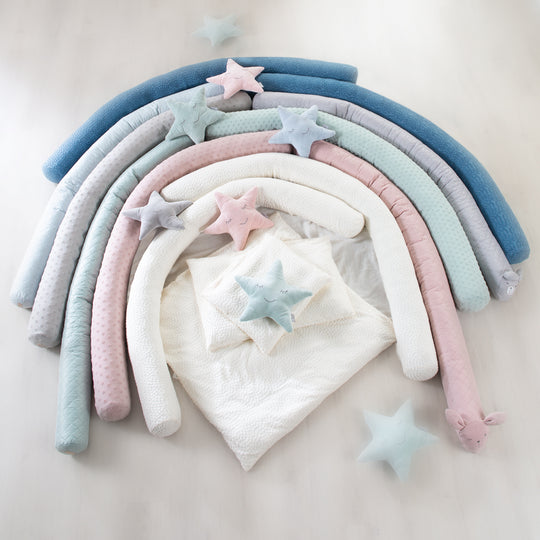 Bettschlange 'Seashells Oyster' 170 cm aus zertifizierter Bio-Baumwolle - Weiß