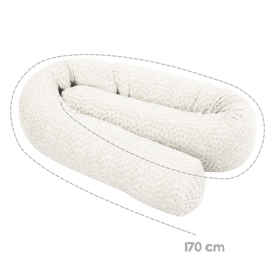 Bettschlange 'Seashells Oyster' 170 cm aus zertifizierter Bio-Baumwolle - Weiß