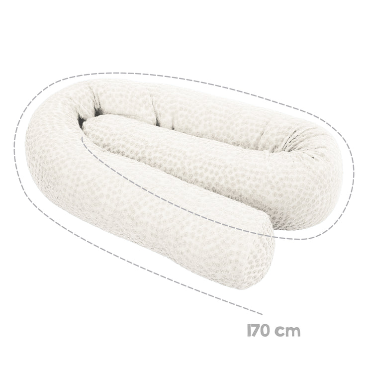 Tour de lit bébé 'Seashells Oyster' de 170 cm en coton biologique certifié - Blanc
