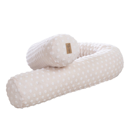 Serpiente de cama 'Frosty Almond' 170 cm - Algodón orgánico certificado - Beige